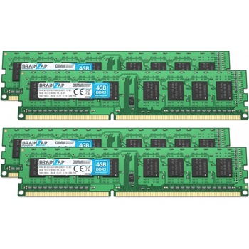 Brainzap DDR3 16GB 1600MHz CL11 (4x4GB) PC3-12800U-11-12-B1