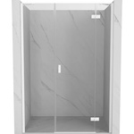 Mexen Mist-H душ врати с панти, дясна страна 135 см, прозрачни, бели (8A5-135-001-20-00-P)