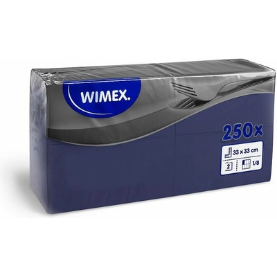 Wimex 86803 2V ubrousky 1/8 skládání HF tmavě modré 250 ks 33x33cm