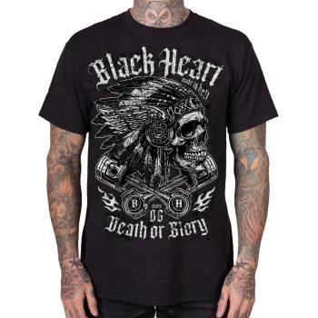 Black heart мъжка мотоциклетна тениска BLACK HEART - HURON - Black - 20357