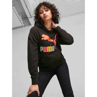 PUMA Суитшърт CLASSICS Multi Color Logo Hoodie TR
