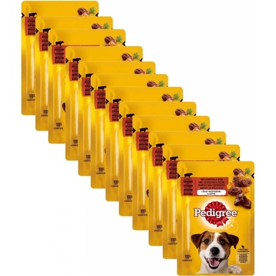 Pedigree Adult s hovädzím a pečeňou v želé 12 x 100 g