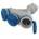 Kelia KEL Plug trimmer 3-socket with/u 16A 250V IP54 grey/blue GN-X3/54 W-01153