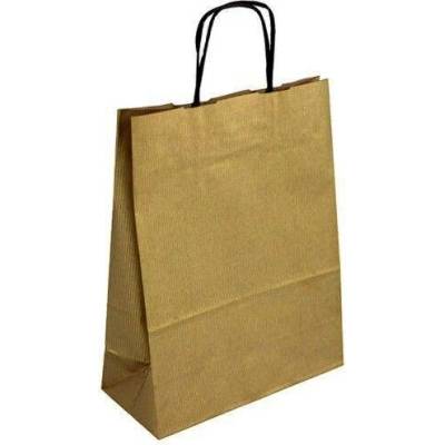 Papírová taška zlatá Toptwist 240x110x310 mm s krouceným uchem