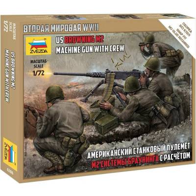 Zvezda US Machine Gun M2 Browning w/ Crew 1:72