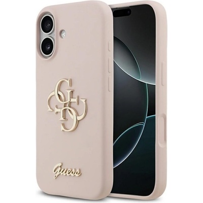 CG Mobile iPhone 17 GUESS SILICONE BIG 4G SCRIPT силиконов протектор за телефон, пластмасов заден капак, удароустойчив, РУСТ GUHCP17SSC4GSMP (GUHCP17SSC4GSMP)