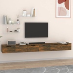 vidaXL Стенни шкафове 2 бр опушен дъб 102x30x20 см инженерно дърво (3115905)