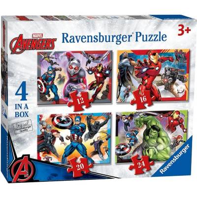 Ravensburger Пъзел Ravensburger 4 в 1 - Отмъстителите (06942)
