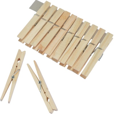 Homea Dřevěné kolíčky na prádlo 12 ks