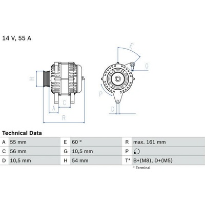generátor BOSCH 0 986 041 820