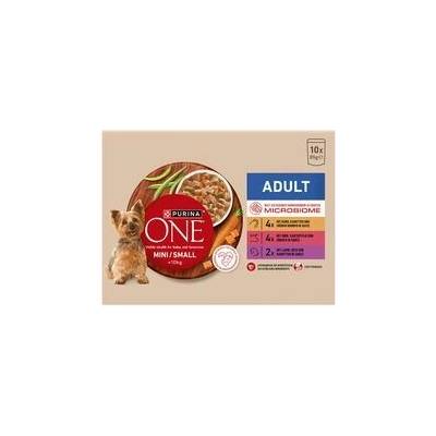 Purina One mini Dog adult kuře hovězí jehněčí ve šťávě 10 x 85 g