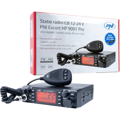 PNI Радиостанция CB PNI Escort HP 9001 PRO ASQ, AM-FM, 12V/24V, 4W, Scan, Dual Watch, ANL (PNI-HP9001P)