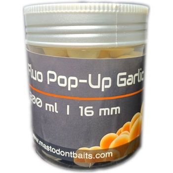 Mastodont Baits Fluo Pop-Up Boilies Garlic 200ml 16mm