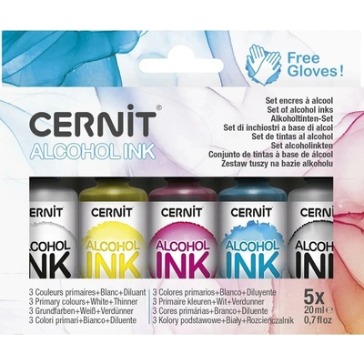 Cernit CEASS005C Комплект алкохолно мастило Primary Colors 5 x 20 ml 5 бр (CEASS005C)