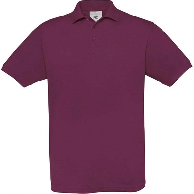 B&C Safran Piqué polo tričko červené burgundy