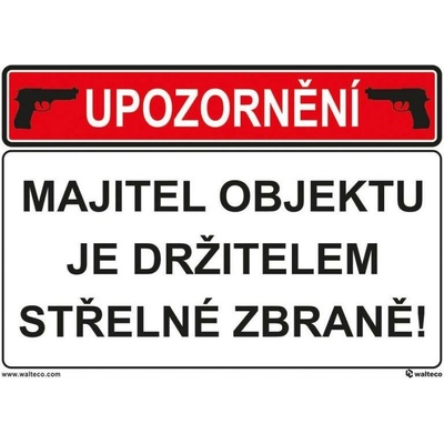 Fólie Majitel má zbraň, Samolepka, formát A5, Samolepicí