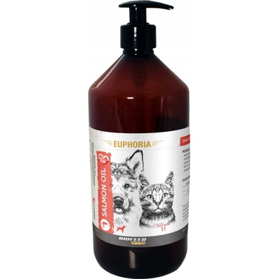 Euphoria Lososový olej pro psy a kočky podpora imunity 1000 ml
