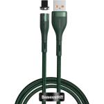 Baseus Кабел Baseus Zinc Magnetic USB Lightning Cable (CALXC-K06), от USB A(м) към магнитен Lightning(м), 1m, 12W, зелен (CALXC-K06 / 48152)