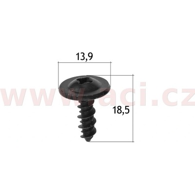 samořezný křížový vrut černý pozink Fe (sada 10 ks) UP 40531Z