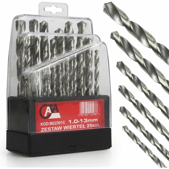 Sada vrtákov CATA 1.0–13.0 mm – 25 ks M22301C