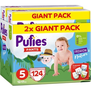 pufies Пелени гащи Pufies Fashion - Размер 5, 124 броя, 12-17 kg, Giant Pack (3800024036453) - ozone