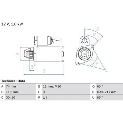 BOSCH STARTER 0 986 020 571