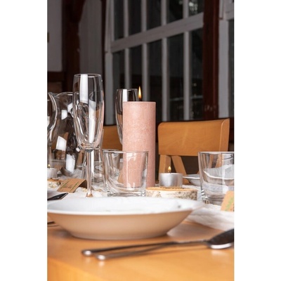 Bolsius Rustic Shine Válec 68x190mm Misty Pink růžová