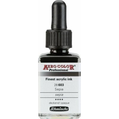 Schmincke Aero Color akrylový atrament Professional Standard 603 sépia