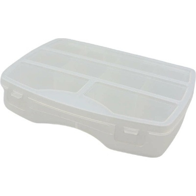 Plastový zásobník PlasticForte průhledný 19x15x4 cm