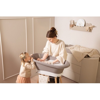 Bebe Jou Sada vaničky Sense Chalk Brown a stojanu Sense White