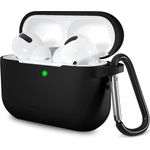 Techsuit Калъф за AirPods Pro 1/2 - Силиконов Калъф - Черен (KF2317527)