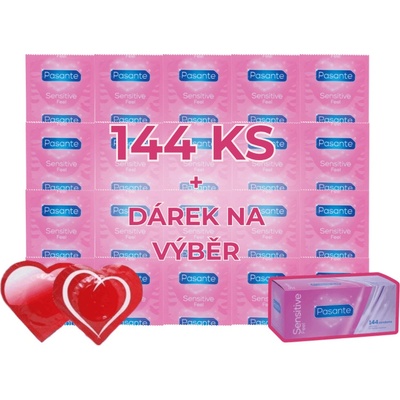 Pasante Sensitive Feel 144 ks + Pasante Adore ribbed 10 ks
