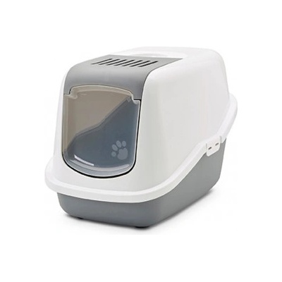 SAVIC - Котешка тоалетна къща Nestor 56х39х38.5, бяло/сиво - 20 броя