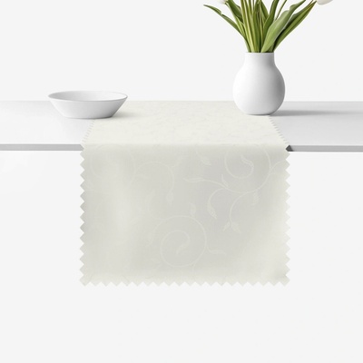 Goldea sviatočný behúň teflónový smotanový s veľkými ornamentmi 35x120cm