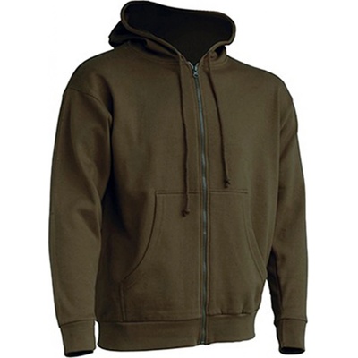 na zip hooded Olivově zelená