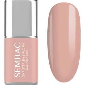 Semilac One Step 3in1 Glossy гел лак за нокти цвят 450 Light Peach 7ml