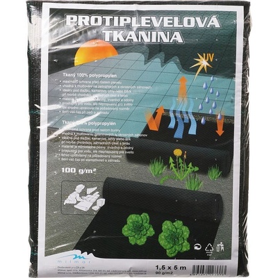 Milmar TKANÁ PP TEXTILIE ČERNÁ 90 g / m2 2 x 5 m