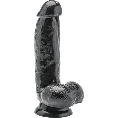 ToyJoy Dildo с вендуза и тестиси Obsidian (15 cm)