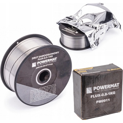 Svařovací drát trubičkový, 0,8 mm, 1 kg POWERMAT PM-FLUX-0.8-1KG – Sleviste.cz
