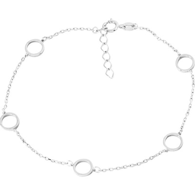 Gemmax Jewelry Minimalistický řetízkový náramek z bílého zlata GLBWN-19-03373