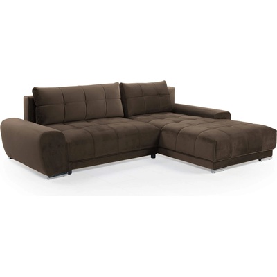 TEDIVA Десен ъглов диван rubio с механизъм за сън - цвят Тиково дърво (mmsho23rm-tif31)