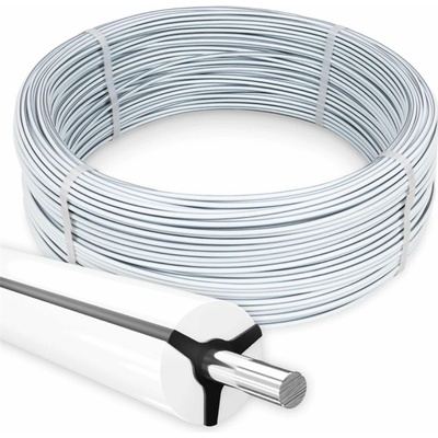 Fencee Oceľový plotový drôt s plastovým obalom Konský drôt, priemer 6 mm, dĺžka 200 m