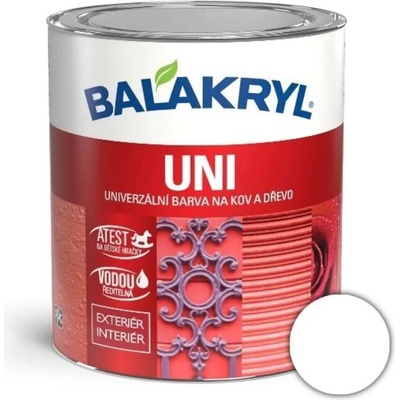 Barvy a laky Hostivař akryl Uni Lesk 1000 0,7kg bílá