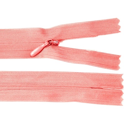 Spirálový zip no.3 skrytý nerozepínací 22cm - více barev color: 539 rouge - broskvová