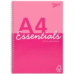 Pukka Pad Спирална тетрадка, A4, с правила, 80 листа, PUKKA PAD "Unipad Essentials Jotta", смесена ESS-JOTA4AST (ESS-JOTA4AST)