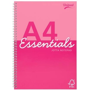 Pukka Pad Спирална тетрадка, A4, с правила, 80 листа, PUKKA PAD "Unipad Essentials Jotta", смесена ESS-JOTA4AST (ESS-JOTA4AST)