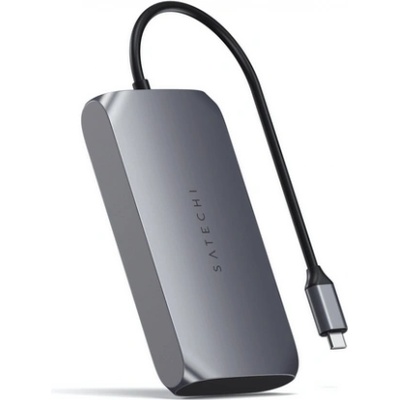 Aluminium USB-C Multimedia Adapter M1 (1x4K HDMI output 60Hz, 1x4K HDMI output 30Hz, 1xUSB-C PD 85W, 1xUSB-C data, 2xUSB-A) - Grey (STUCM1HM)