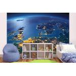 DIMEX ART Самозалепваща се флизелинова фототапета нощна европа от космоса 375 x 250 см