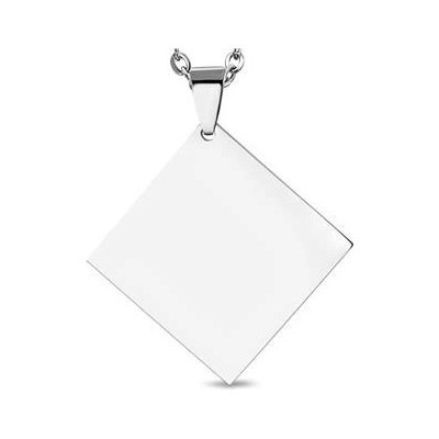 Šperky4U Ocelový přívěšek destička 30 x 30 mm DR1059