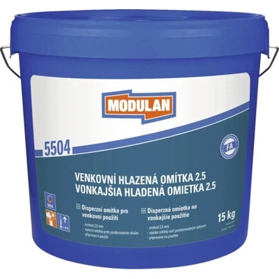 Venkovní hlazená omítka Modulan 5504 bílá 2,5 mm 15 kg